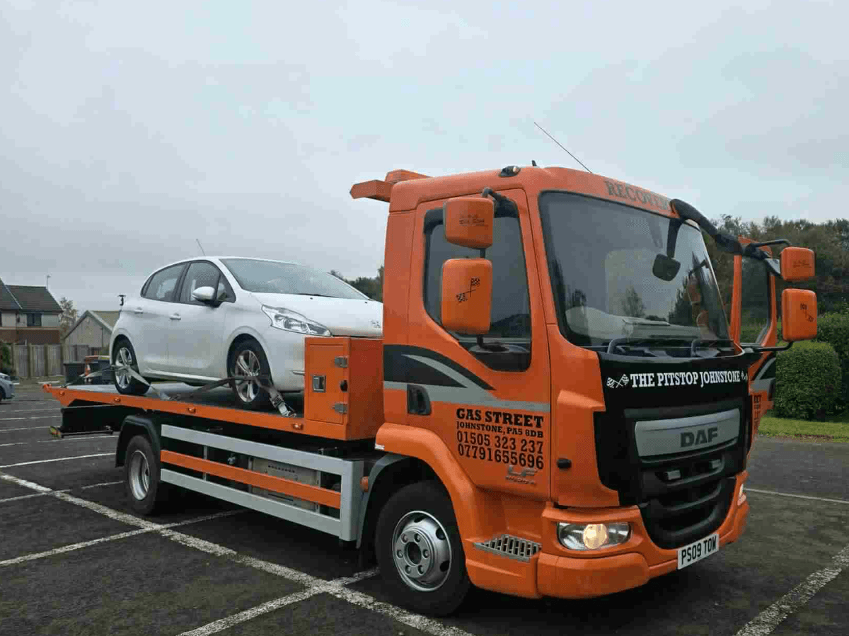 Mechanic working on a car
